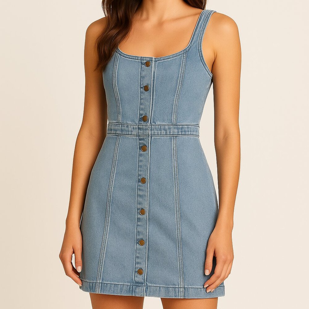 Michael kors Mini Denim front Button-Down Dress